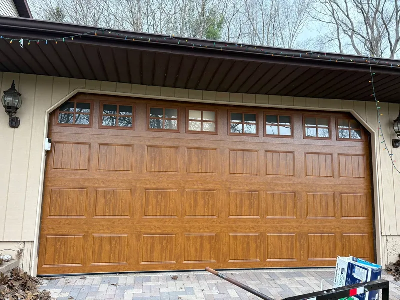After — clean new garage door installed