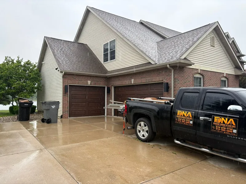 New garage doors installed on a South Bend, IN home